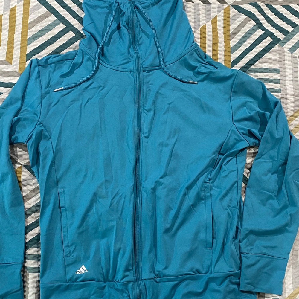 Adidas Turquoise Zip-Up Jacket